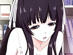 Хентай девушка получает facialed